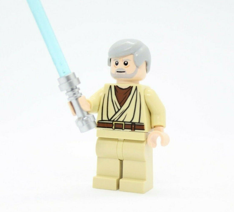 Lego Obi-Wan Kenobi 8092 (Old, Light Flesh, White Pupils) Star Wars Minifigure