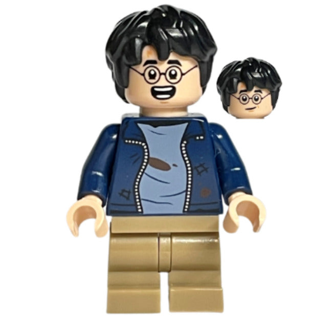 Lego Harry Potter 76401 Dark Blue Open Jacket with Tears Harry Potter Minifigure