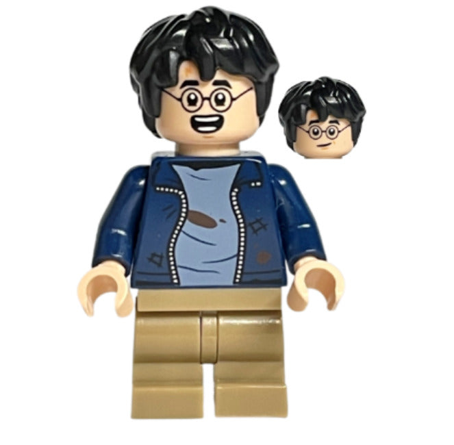 Lego Harry Potter 76401 Dark Blue Open Jacket with Tears Harry Potter Minifigure