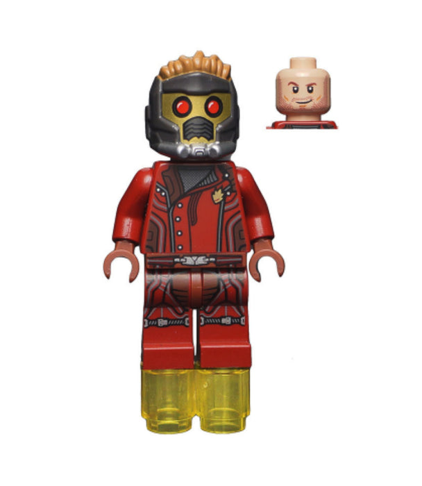 Lego Star-Lord 76021 Mask, Jacket with Side Buttons Super Heroes Minifigure