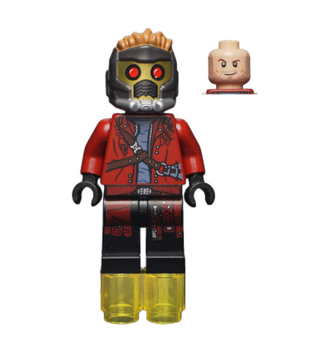 Lego Star-Lord 76019 Mask, Open Jacket Super Heroes Guardians Galaxy Minifigure
