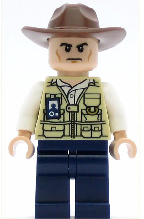 Lego Vet Hat Fedora, Scowling Jurassic World Minifigure