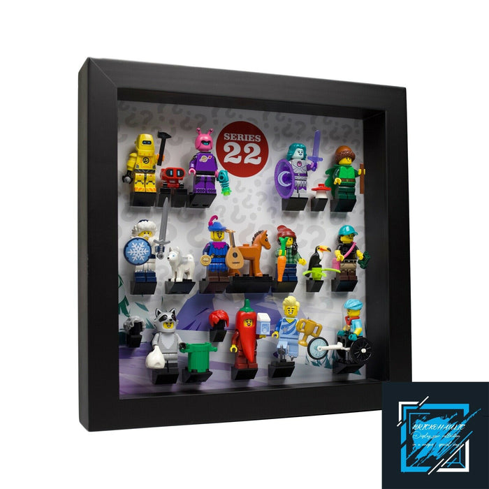 Brickohaulic Black Display Frame Case for Series 22 Minifigures 71032