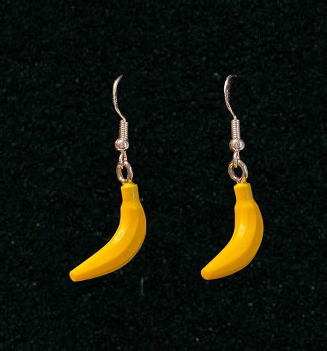 Brickohaulic Banana Dangle Earrings Handmade with LEGO® Bricks Parts