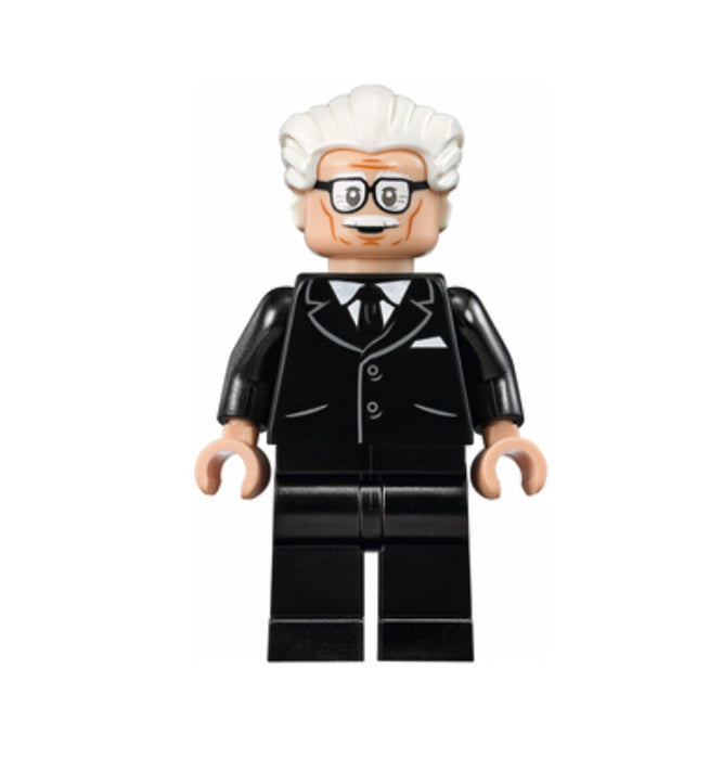 Lego Alfred Pennyworth 76052 White Hair Super Heroes Minifigure