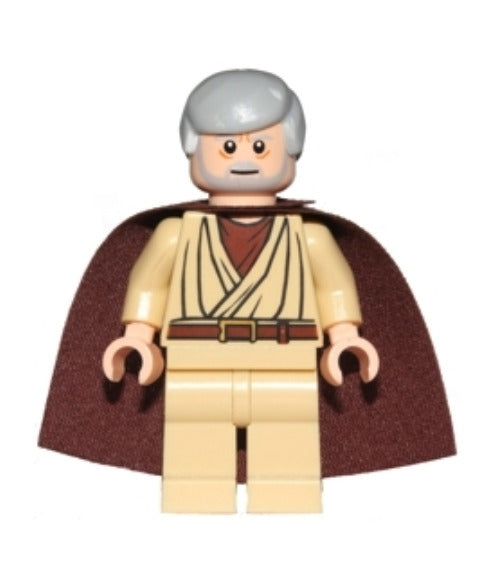 Lego Obi-Wan Kenobi Old, Standard Cape with Pupils Star Wars Minifigure