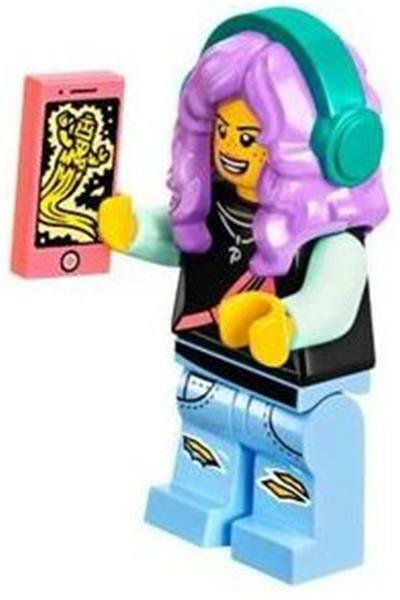 Lego Parker L. Jackson 70430 Black Top with Headphones Hidden Side Minifigure