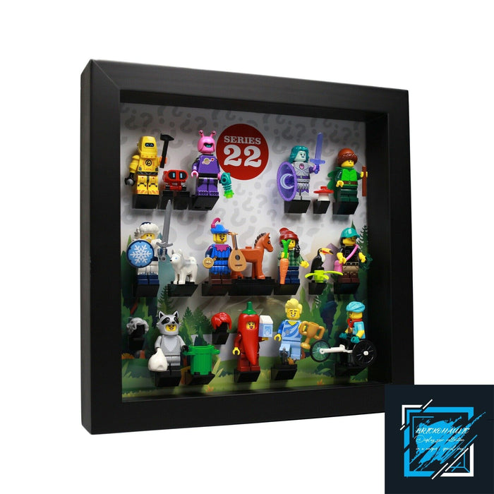 Brickohaulic Black Display Frame Case for Series 22 Minifigures 71032