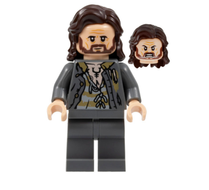 Lego Sirius Black 76407 Dark Brown Hair Gray Jacket Harry Potter Minifigure