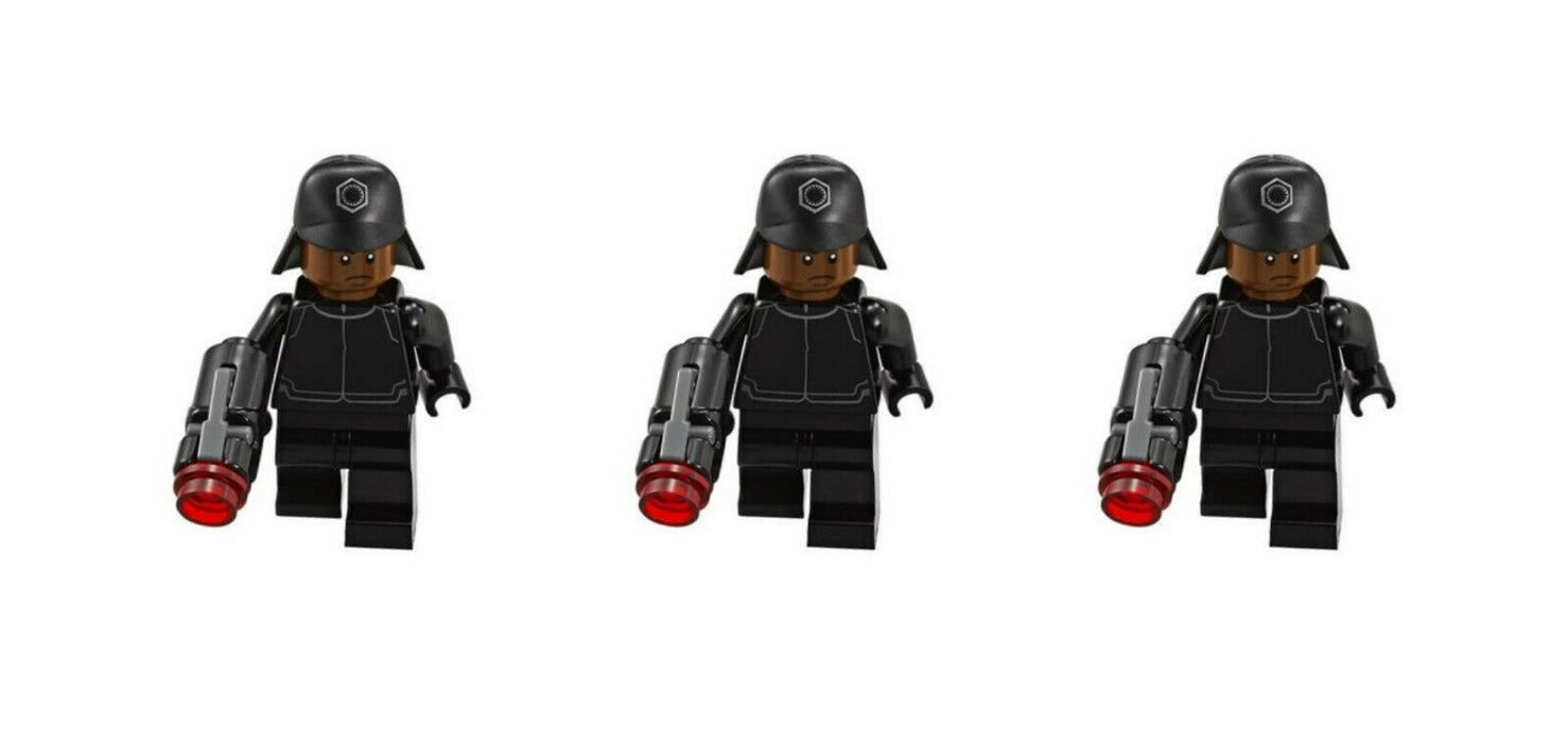 Lego First Order Crew Member 75132 Insignia Cap Star Wars Minifigures Lot of 3