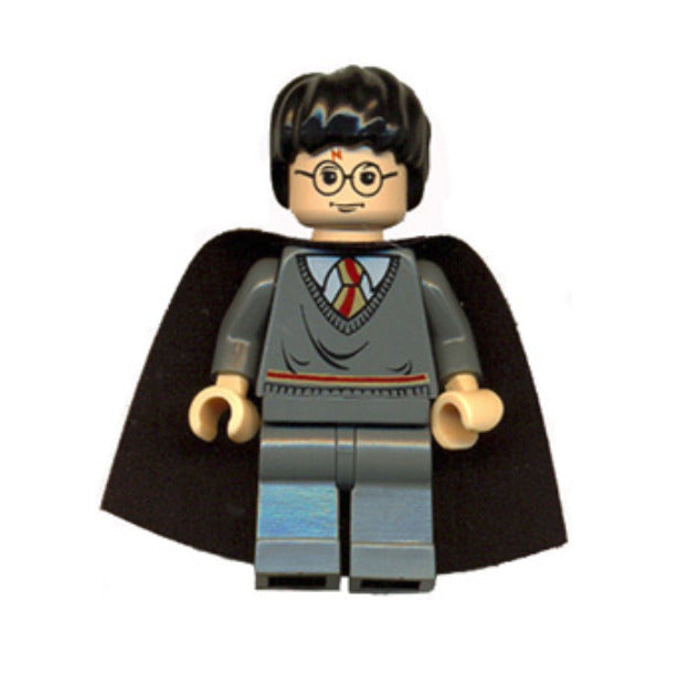 Lego Harry Potter 4753 Gryffindor Stripe Torso, Plain Black Cape Minifigure