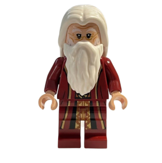 Lego Albus Dumbledore 76402 Dark Red Robe White Hair Harry Potter Minifigure