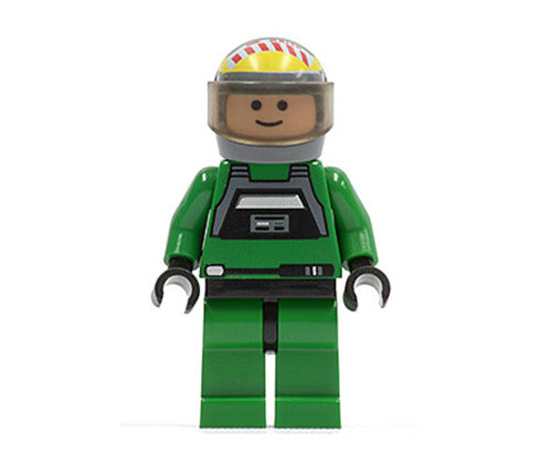 Lego Rebel Pilot A-wing 6207 Green Jumpsuit Episode 4/5/6 Star Wars Minifigure