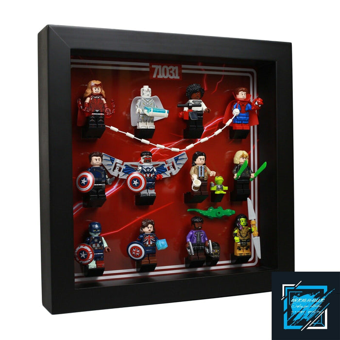 Brickohaulic Black Display Frame Case for Marvel Studios Minifigures 71031