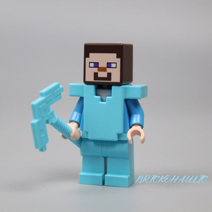 Lego Steve - Medium Azure Armor 21130 Minecraft Minifigure