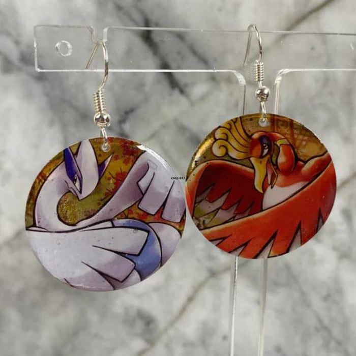 Brickohaulic Lugia and Ho-oh Earrings Handmade with LEGO® Bricks Parts