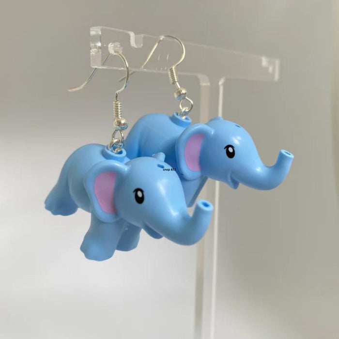 Brickohaulic Elephant Drop Earrings Handmade with LEGO® Bricks Parts