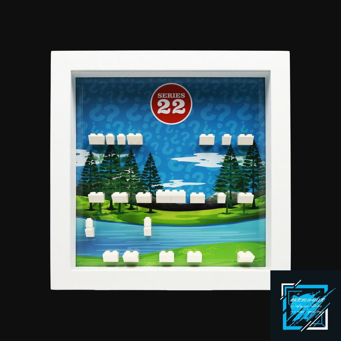 Brickohaulic White Display Frame Case for Series 22 Minifigures 71032