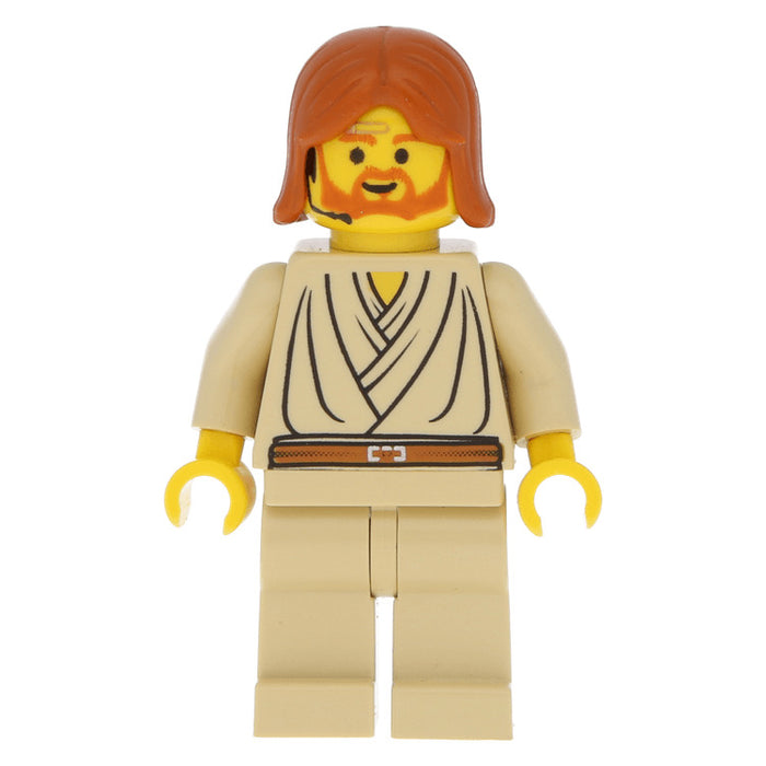 Lego Obi-Wan Kenobi 7143 Dark Orange Hair and Headset Star Wars Minifigure