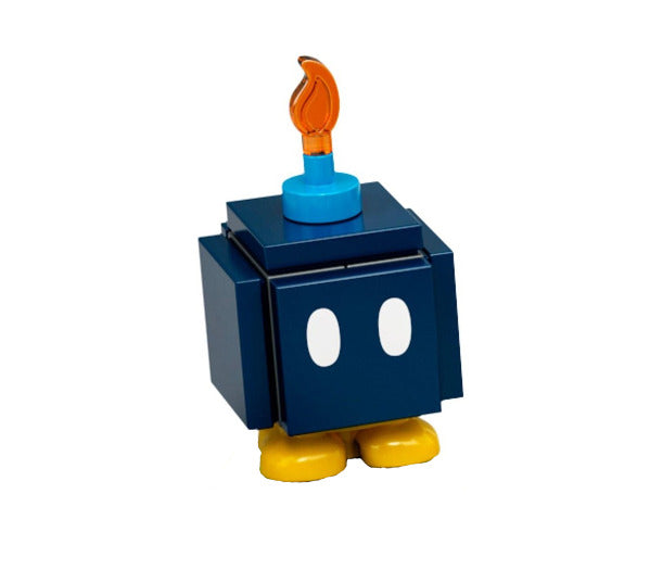 Lego Bob-omb 71362 char01 Scanner Code with Yellow Lines Super Mario Minifigure