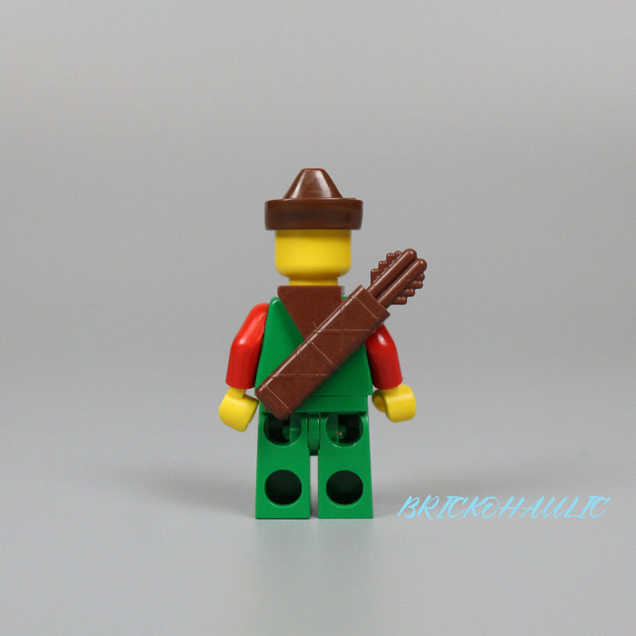 Lego Forestman 6066 6042 Red, Brown Hat, Red Feather, Quiver, Castle Minifigure