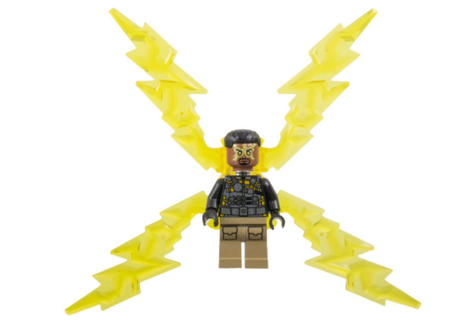 Lego Electro 76261 Medium Brown Head Electricity Wings Super Heroes Minifigure