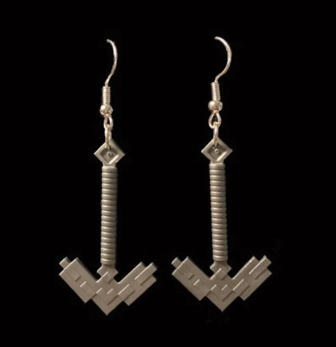 Brickohaulic Pickaxe Dangle Earrings Handmade with LEGO® Bricks Parts