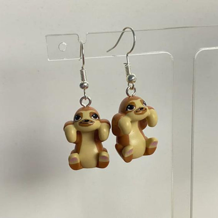 Brickohaulic Sloth Drop Earrings Handmade with LEGO® Bricks Parts