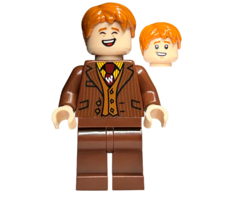 Lego George Weasley 76422 Reddish Brown Suit Red Tie Harry Potter Minifigure