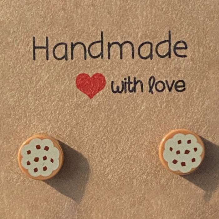 Brickohaulic Chocolate Chip Cookie Stud Earrings Handmade with LEGO® Brick Parts