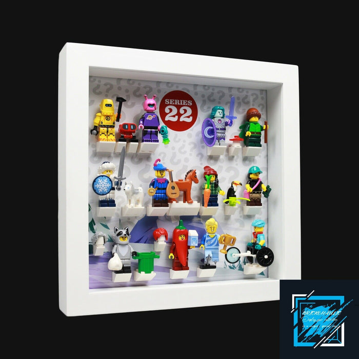 Brickohaulic White Display Frame Case for Series 22 Minifigures 71032