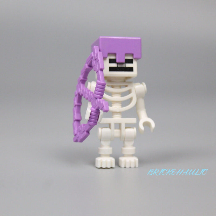 Lego Skeleton with Cube Skull 21171 21179 21146 Minecraft Minifigure