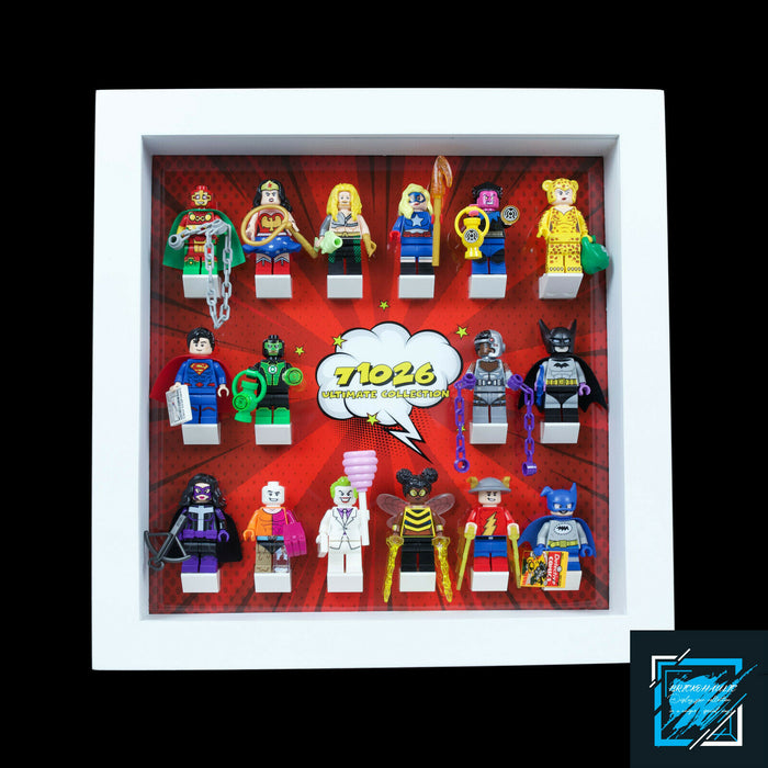 Brickohaulic White Display Frame for DC Super Heroes Minifigures 71026