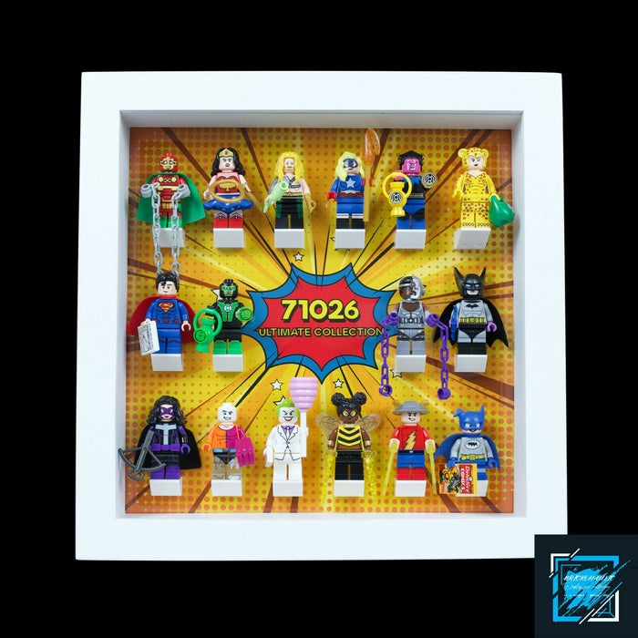 Brickohaulic White Display Frame for DC Super Heroes Minifigures 71026