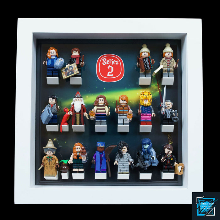 Brickohaulic White Display Frame for Harry Potter Series 2 Minifigures 71028