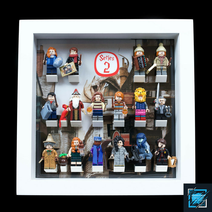 Brickohaulic White Display Frame for Harry Potter Series 2 Minifigures 71028