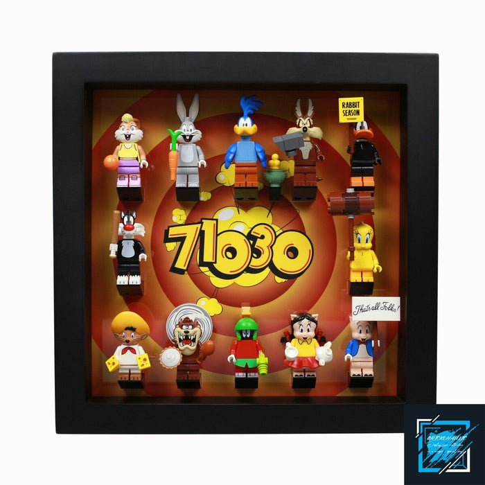 Brickohaulic Black Display Frame Case for Looney Tunes Minifigures 71030