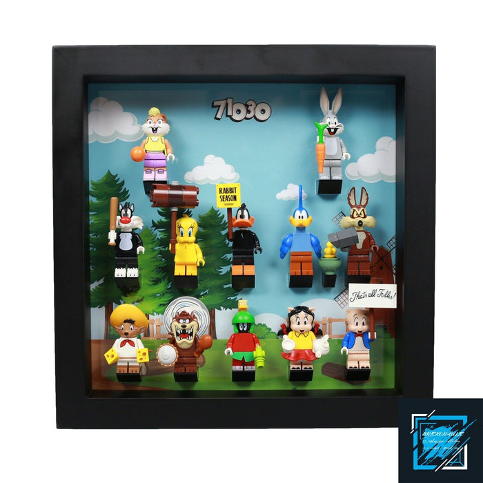 Brickohaulic Black Display Frame Case for Looney Tunes Minifigures 71030