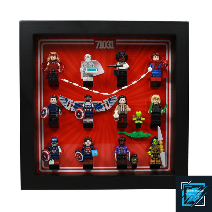 Brickohaulic Black Display Frame Case for Marvel Studios Minifigures 71031