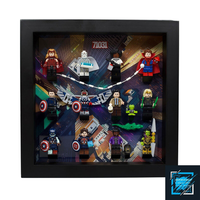 Brickohaulic Black Display Frame Case for Marvel Studios Minifigures 71031